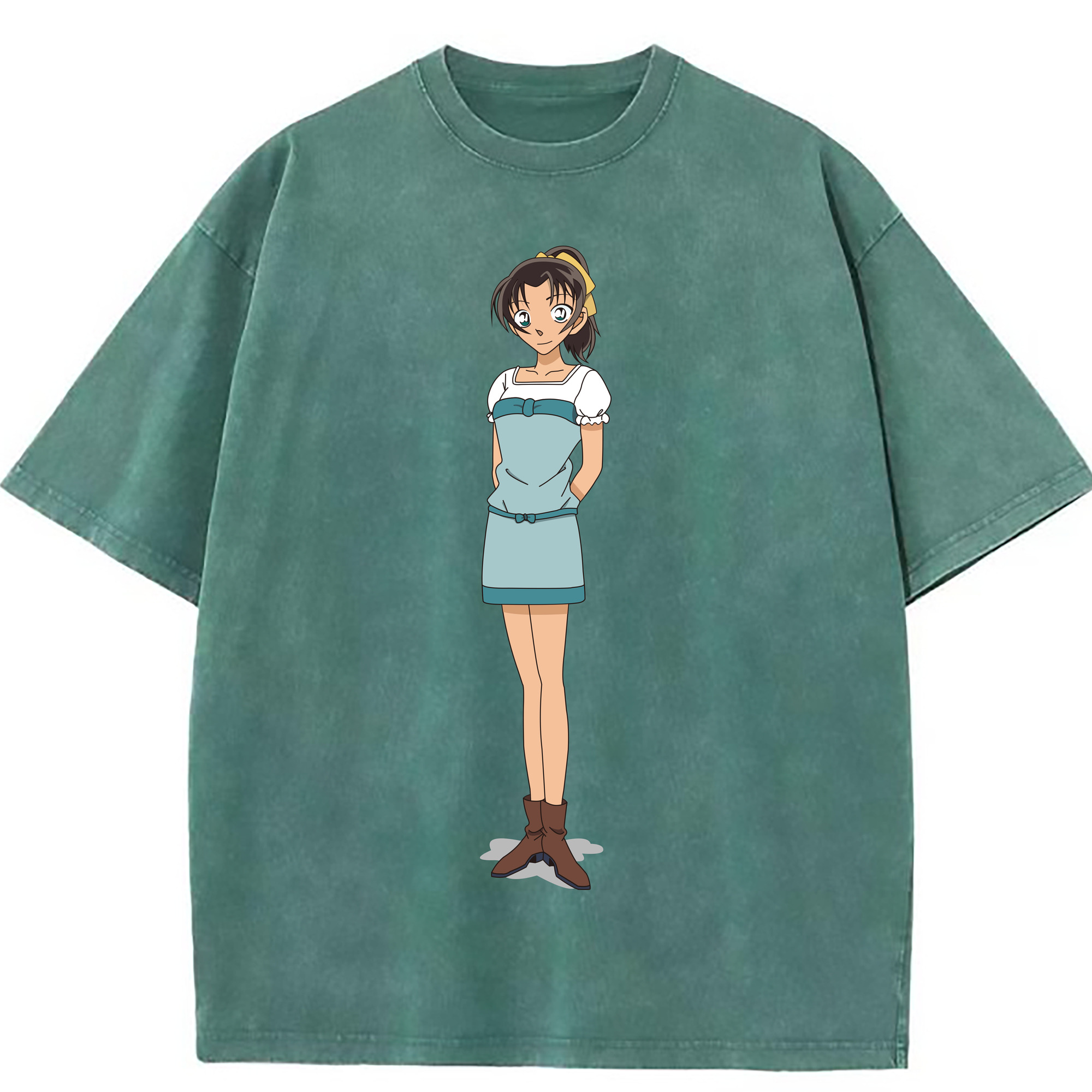 （画像用） 名探偵コナン Detective Conan 綿100% ヴィンテージ風 半袖Tシャツ（フロントプリント）